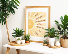 Lade das Bild in den Galerie-Viewer, Kunstdruck mit aufmunternden Erinnerungen an dich selbst auf einer Sonne