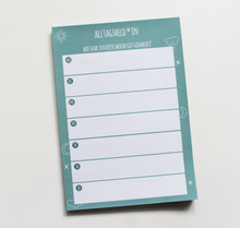 Lade das Bild in den Galerie-Viewer, Block Alltagsheldin im blauen Design mit Lineart Elementen als Erfolgstagebuch im Wochenüberblick