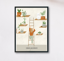 Lade das Bild in den Galerie-Viewer, Aufmunternder Kunstdruck nimm dir, was du brauchst mit detailreicher Illustration verschiedener Bedürfnisse auf einem Regal