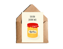 Lade das Bild in den Galerie-Viewer, Spruchkarte Berlinerisch Ick bin jerührt wie Appelmus