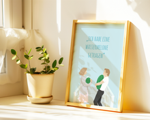 Lade das Bild in den Galerie-Viewer, Dirty Dancing Kunstdruck mit Spruch ich habe eine Wassermelone getragen und Illustration von Baby