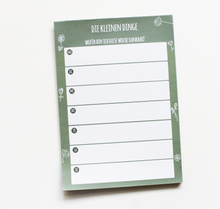 Lade das Bild in den Galerie-Viewer, Dankbarkeitstagebuch in Form eines Blocks in A5 in minimalistischem floralen Design mit Wochenüberblick