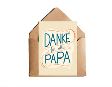 Lade das Bild in den Galerie-Viewer, Karte zum Vatertag mit Spruch Danke für alles Papa