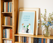 Lade das Bild in den Galerie-Viewer, Dirty Dancing Filmposter mit Zitat ich habe eine Wassermelone getragen in blau