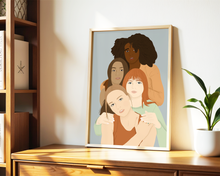 Lade das Bild in den Galerie-Viewer, anti Rassismus Poster mit Gesichtern diverser Frauen