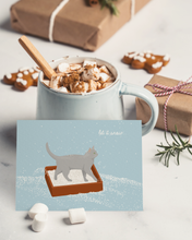 Lade das Bild in den Galerie-Viewer, Humorvolle Weihnachtskarte Katze
