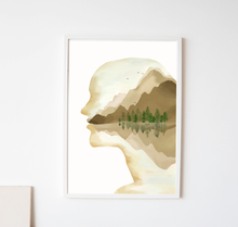 Lade das Bild in den Galerie-Viewer, Kunstdruck abstrakte Landschaft im Kopf