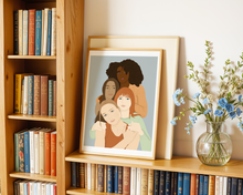 Lade das Bild in den Galerie-Viewer, Kunstdruck mit Gesicht diverser Frauen verschiedener Kulturen