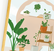 Lade das Bild in den Galerie-Viewer, Nahaufnahme des Posters Gedankengarten mit detaillierter surrealer Illustration