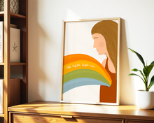 Lade das Bild in den Galerie-Viewer, aufmunternder Kunstdruck mit Mut machendem Spruch alle Gefühle dürfen sein
