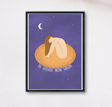 Lade das Bild in den Galerie-Viewer, Kunstdruck Grenzen setzen mit Spruch ich definiere meine Grenzen und Illustration einer nackten Frau