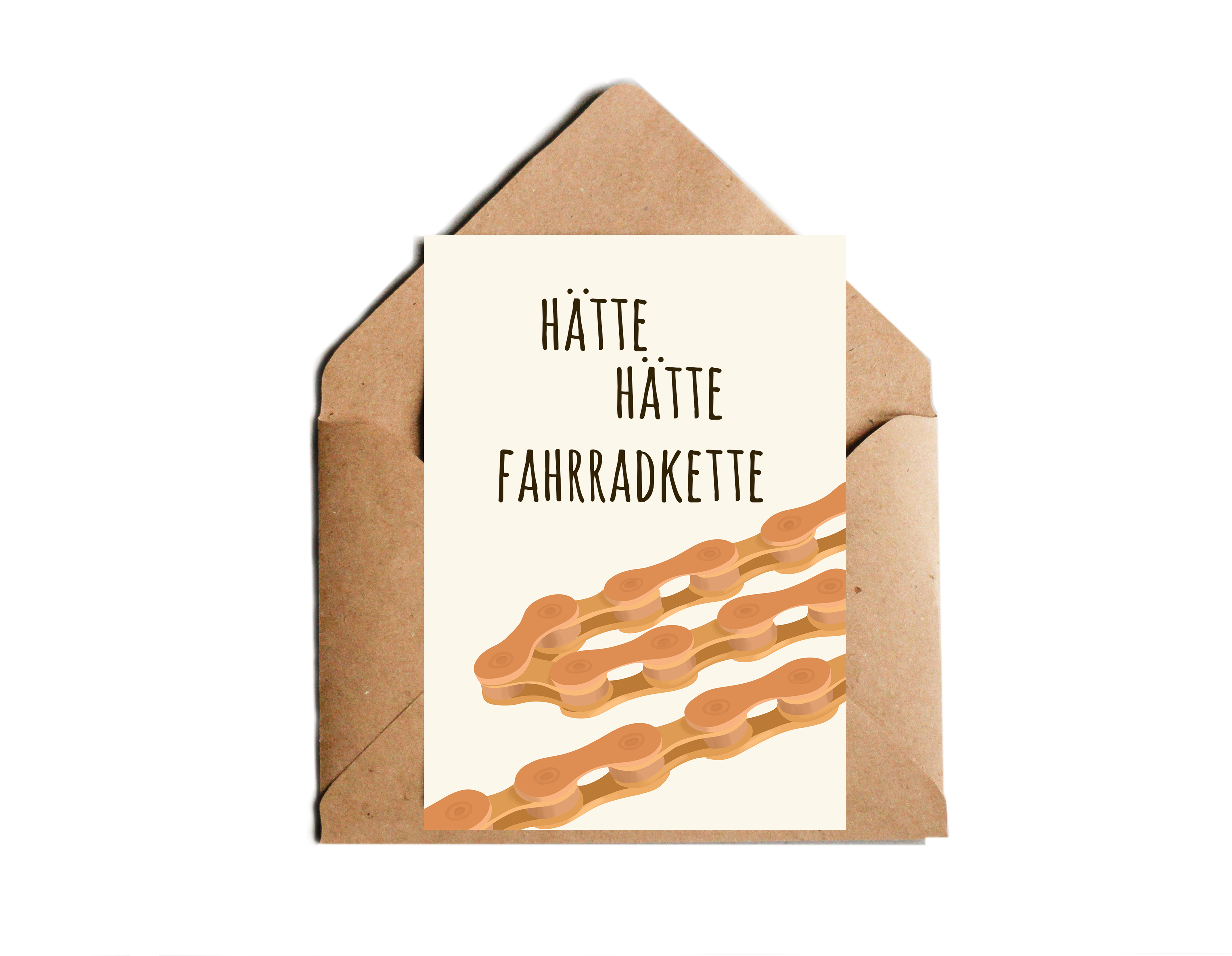 Postkarte Hätte Hätte Fahrradkette – Creative Elle