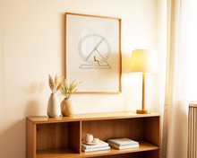 Lade das Bild in den Galerie-Viewer, Hamsterrad Burnout Kunstdruck mit Bild eines Menschen im Hamsterrad in grau