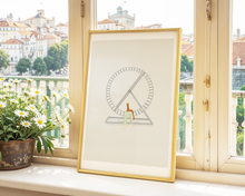 Lade das Bild in den Galerie-Viewer, anti Stress und Burnout Poster A3 mit Bild eines Menschen im Hamsterrad