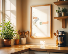 Lade das Bild in den Galerie-Viewer, Küchendeko mit Kaffee Kunstdruck in hellen farben