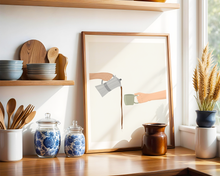 Lade das Bild in den Galerie-Viewer, humorvoller Kunstdruck Kaffee