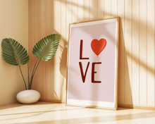 Lade das Bild in den Galerie-Viewer, Poster Liebe in rosa mit Herz