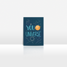 Lade das Bild in den Galerie-Viewer, Liebeskarte mit Spruch you are my universe