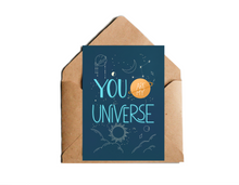 Lade das Bild in den Galerie-Viewer, Liebeskarte mit Spruch you are my universe