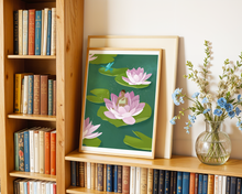 Lade das Bild in den Galerie-Viewer, moderne Dekoration mit Lotusblüten Poster