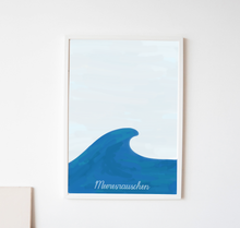 Lade das Bild in den Galerie-Viewer, Kunstdruck Meeresrauschen mit aquarell Welle