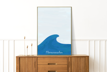 Lade das Bild in den Galerie-Viewer, Kunstdruck Meeresrauschen mit aquarell Welle