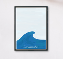 Lade das Bild in den Galerie-Viewer, Kunstdruck Meeresrauschen mit aquarell Welle