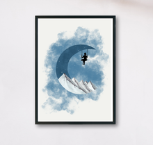 Lade das Bild in den Galerie-Viewer, Poster mit surrealer Mond Illustration
