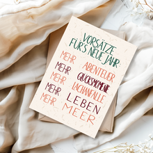 Lade das Bild in den Galerie-Viewer, Neujahreskarte, die eine gute Stimmung verbreitet mit alternativen Vorsätzen für das neue Jahr