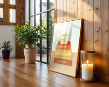 Lade das Bild in den Galerie-Viewer, Poster in Veranda mit aufmunterndem Spruch du bist genug auf Bücherstapel