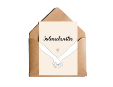 Lade das Bild in den Galerie-Viewer, Karte beste Freundin Seelenschwester