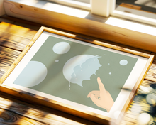 Lade das Bild in den Galerie-Viewer, ironisches Bad Poster platzende Seifenblase