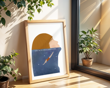 Lade das Bild in den Galerie-Viewer, psychologisches Spruchposter Selbstfindung mit Taucher Motiv