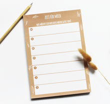 Lade das Bild in den Galerie-Viewer, Block Zeit für mich zum Planen deiner Selbstfürsorge im Wochenüberblick im minimalistischen beigen Design