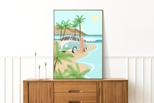 Lade das Bild in den Galerie-Viewer, Sommer Sonne Surfen Kunstdruck
