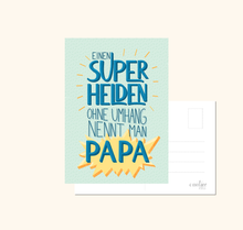 Lade das Bild in den Galerie-Viewer, Vatertag Karte mit Spruch Superheld