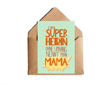 Lade das Bild in den Galerie-Viewer, Muttertag Karte Superheldin