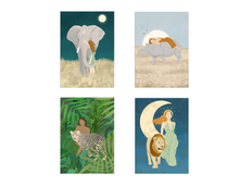 Lade das Bild in den Galerie-Viewer, Postkartenset Frauen und wilde Tiere
