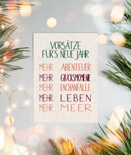 Lade das Bild in den Galerie-Viewer, Glück wünschen für das neue Jahr mit der Neujahreskarte mit optimistischen Vorsätzen