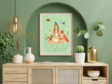 Lade das Bild in den Galerie-Viewer, Waldfrau Kunstdruck