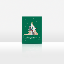 Lade das Bild in den Galerie-Viewer, Postkarte zu Weihnachten mit witzigem Spruch und süßen Katzen