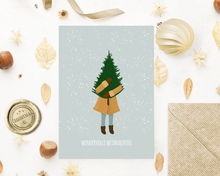 Lade das Bild in den Galerie-Viewer, Weihnachtskarte wundervolle Weihnachten im skandinavischen minimalistischen Stil