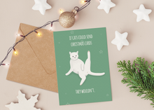 Lade das Bild in den Galerie-Viewer, lustige Weihnachtskarte Katze