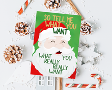 Lade das Bild in den Galerie-Viewer, originelle Weihnachtskarte mit rappendem Santa und Songtext der 90er im modernen Cartoon Stil