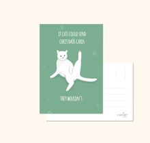 Lade das Bild in den Galerie-Viewer, lustige Weihnachtskarte Katze
