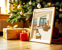 Lade das Bild in den Galerie-Viewer, weihnachtliche boho Dekoration mit femininem Poster eines Frühstücks im Bett im Winter