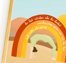 Lade das Bild in den Galerie-Viewer, Detailaufnahme des mutmachenden Posters in warmen Farben