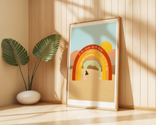 Lade das Bild in den Galerie-Viewer, Regenbogen Poster mit Lettering von Aufmunterungen