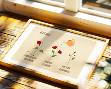Lade das Bild in den Galerie-Viewer, Spruchposter mit Mut machendem Spruch und Blumen Illustration