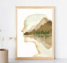 Lade das Bild in den Galerie-Viewer, Kunstdruck abstrakte Landschaft im Kopf